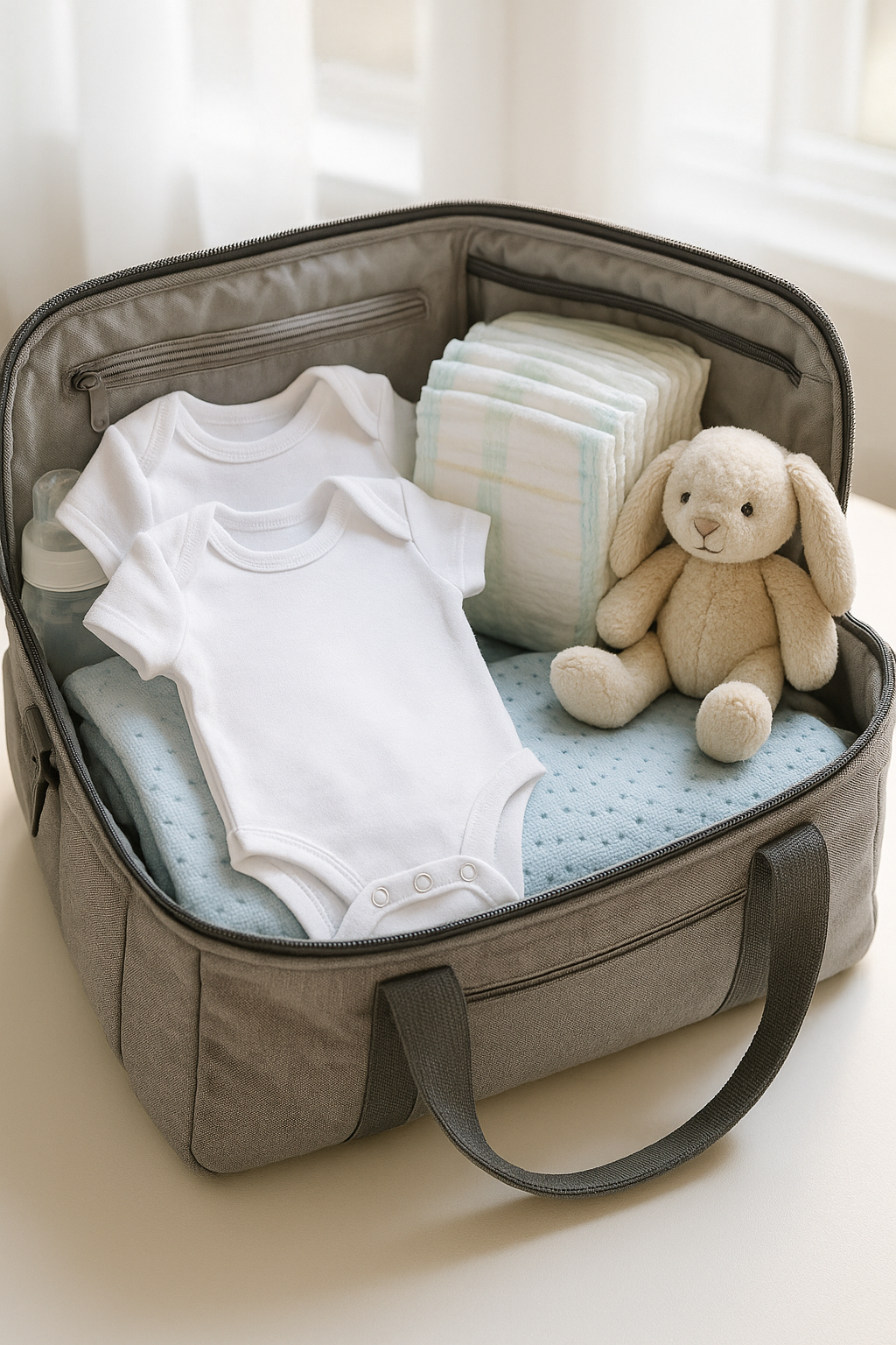 Gepackte Kliniktasche